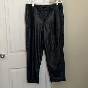Black faux Leather Pants